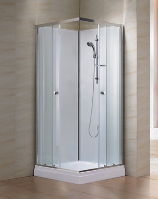 80x80x208cm Frontveggpakke m/dører, Agera firkant 