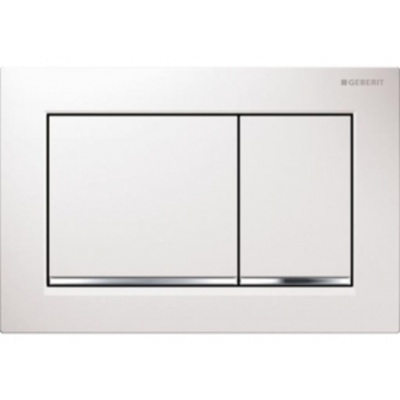 Geberit Omega 30 betjplate hv/krom/hvf/topp/front sisterner 212x142