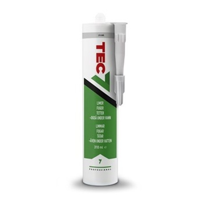 Tec7 Lim/fugemasse, lys grå 310 ml patron, miljøvennlig
