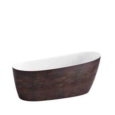 VikingBad Badekar HAMPEN 175 175x83x88cm krokodille/hvit matt