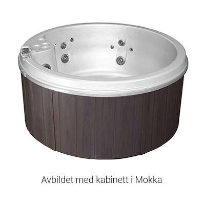 VikingBad Viking II utespa Perlehvit/Mokka m/LED