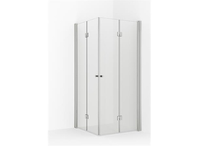 VikingBad Dusjdør leddet MATS 90 H 90x195cm høyre sølv/klar
