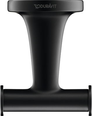Duravit Starck T 60x76mm Dobbel håndklekrok, svart matt