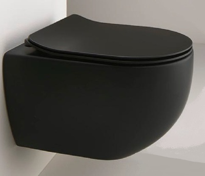 Alterna Arco Veggskål svart matt  51x35x36 NORIM® rimless teknologi