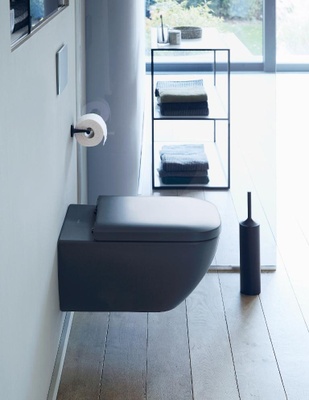 Duravit Happy D.2 Toalettsete med SoftClose, Antrasitt matt