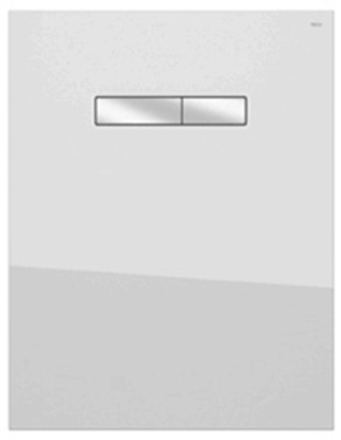 Tece TECElux glassplate hvit. manuelle forkrommede knapper