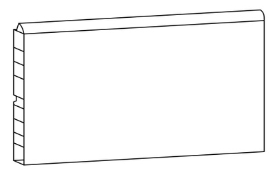 Alterna 197x15x1,5 Sokkel 197 cm hvit Kan kappes og tilpasses