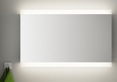 LinnBad Vik Speil M/Innfelt Lys Oppe/Nede Og Stikk 120 Cm