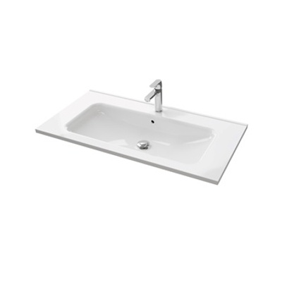 VikingBad Servant INA 90 thin 90x46x2cm støpemarmor hvit