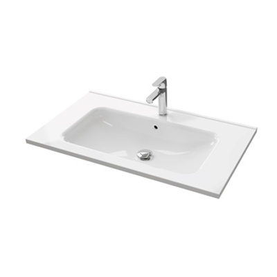 VikingBad Servant INA 80 thin 80x46x2cm støpemarmor hvit
