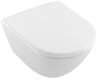 Villeroy & Boch Subway 2.0 Toalettskål for veggmontering, 580x410 mm, Comfort, med  sete SC og QR