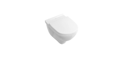 Villeroy & Boch O novo Toalettskål for veggmontering, 560x360 mm, direct flush, inkl. sete med SC og QR
