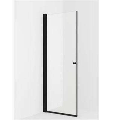 VikingBad Dusjdør rett LIAM 90 90x195cm sort matt/klart