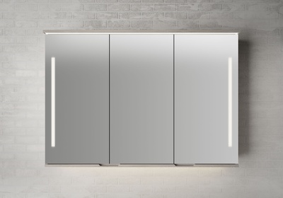 LinnBad Sogn Speilskap Lys Eik M/Integret Led Lys 120 Cm